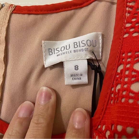 Bisou Bisou Elegant Red Sleeveless Dress - Picture 7 of 13